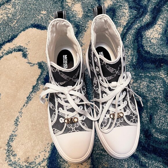 Evy Empire Logo Jacquard High-Top Sneaker Blck/Optic White Sz 11 - Picture 7 of 7